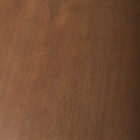 Alternate view of Dimitri Medium Brown Wood Dining Table, featuring smooth top finish, wood, and a solid pedestal base.