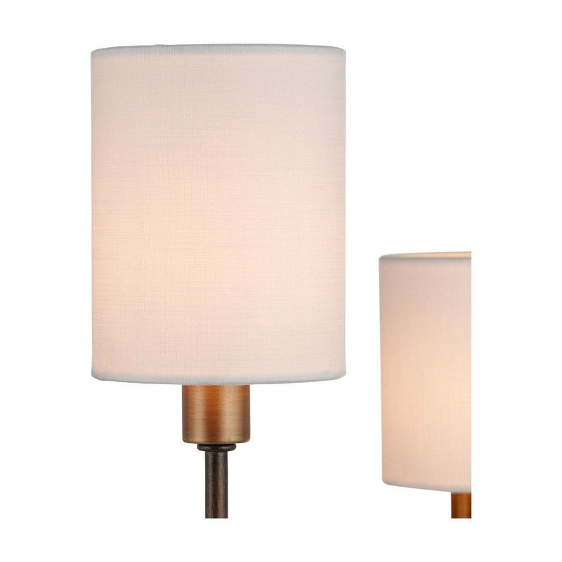 Alternate view of Archetype Chandelier, featuring brushed brass finish, metal, fabric, and ceiling-hung suspension.