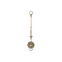 Additional view of Nottaway Bronze Single-Light Wall Sconce in antique silver and pewter gray.