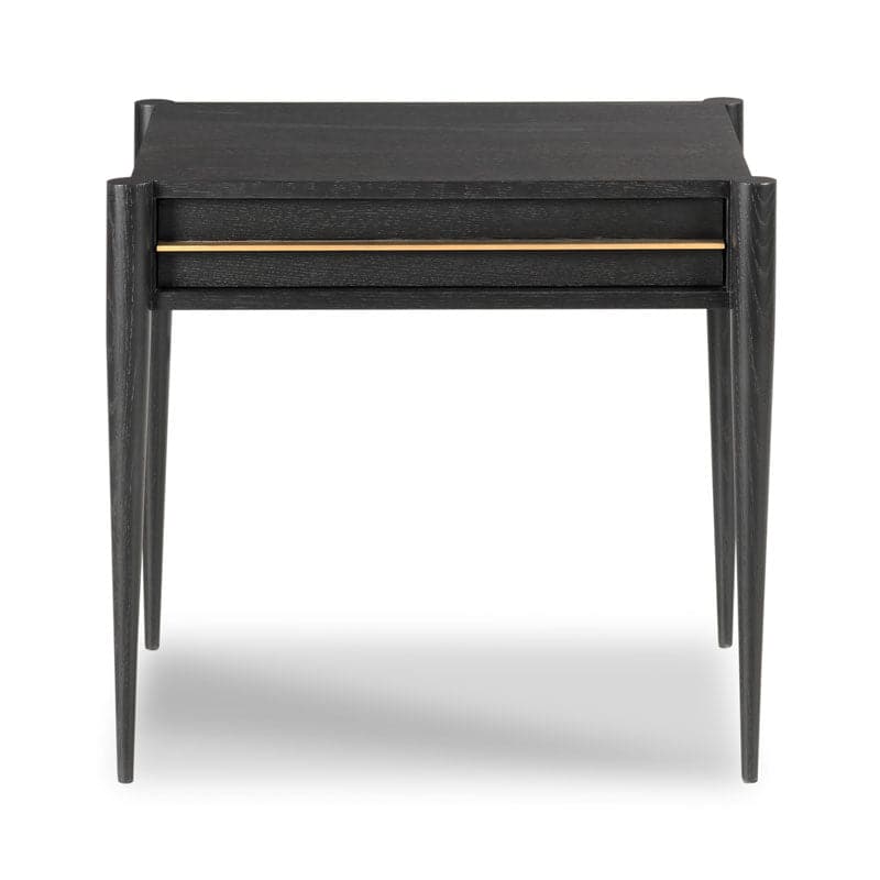 Alternate view of Vinings Lamp Table in charcoal black and ebony.