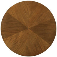 Alternate view of Salon Round Lamp Table, featuring sunburst veneer finish, wood, maple solids, and fixed round tabletop.