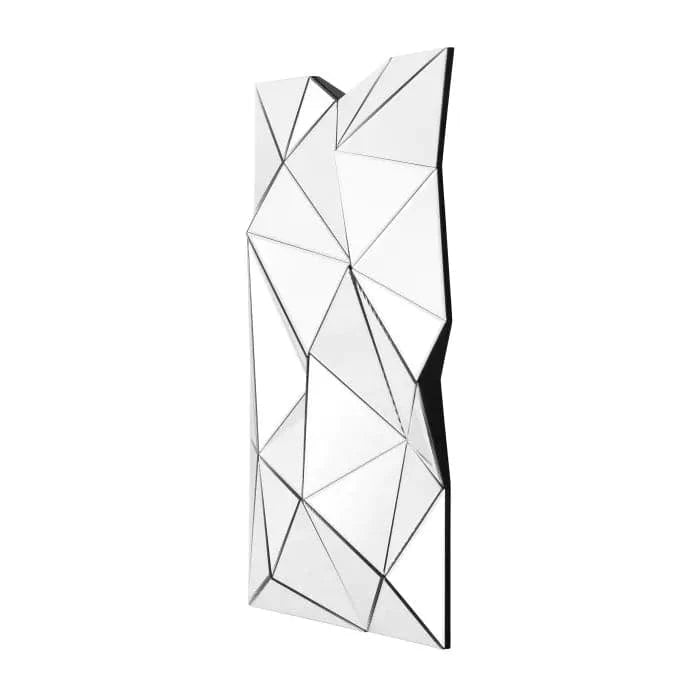 Additional view of Mirror Boyton in silver and clear mirror, featuring thin black edge trim and wall-mounted mirror panel.