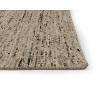 Additional view of Terena Hand-woven Rug in beige and taupe, featuring textured finish and hand-woven construction.