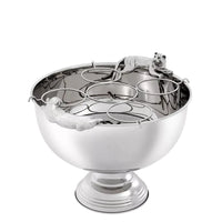 Alternate view of Champagne Cooler Jordan, featuring polished finish, metal, and integrated six-ring wire bottle rack.