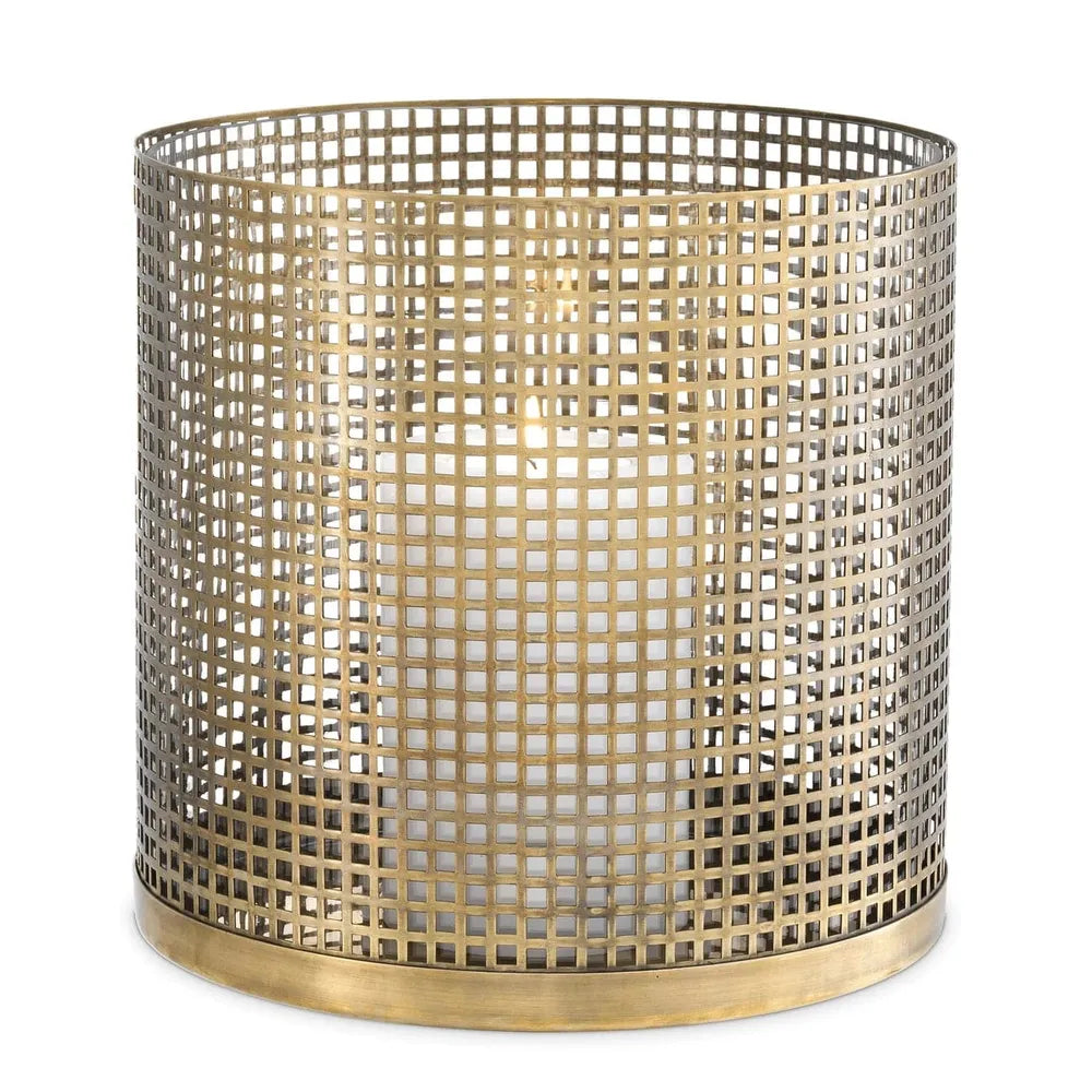 Alternate view of Hurricane Sterling, featuring polished chrome finish, metal, glass, and perforated mesh walls.