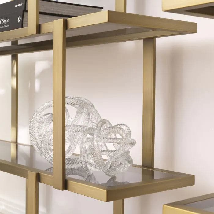 Alternate view of Desk Accessory Dominico, featuring transparent finish, glass, and freestanding tabletop sculpture.