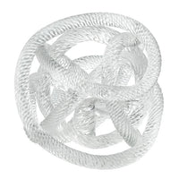 Desk Accessory Dominico, shown in clear and colorless with glass and freestanding tabletop sculpture.
