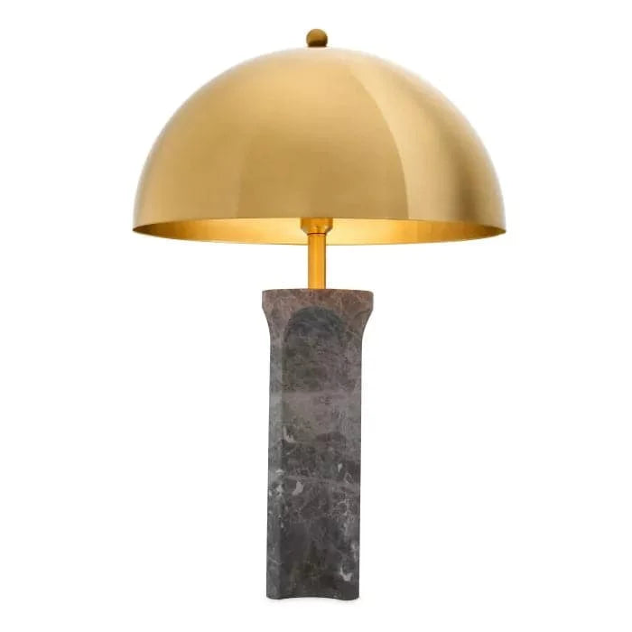 Alternate view of Table Lamp Absolute in gold and gray.