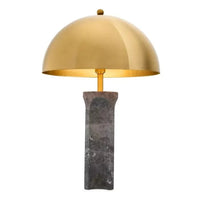 Alternate view of Table Lamp Absolute in gold and gray.