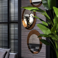 Alternate view of Mirror Devito, featuring smooth solid-color frame, glass, mirrored glass, and wall-mounted mirror.