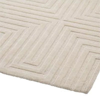 Additional view of Carpet Breck Ivory 300 x 400 cm, featuring hand-tufted finish, wool, and high-low textured pile.