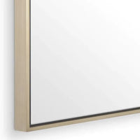Additional view of Mirror Redondo brushed brass finish 90 x 120 cm in brass and champagne gold.