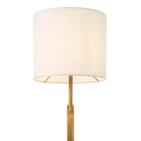 Additional view of Floor Lamp Kaiser Antique Brass Finish in antique brass gold and off-white.