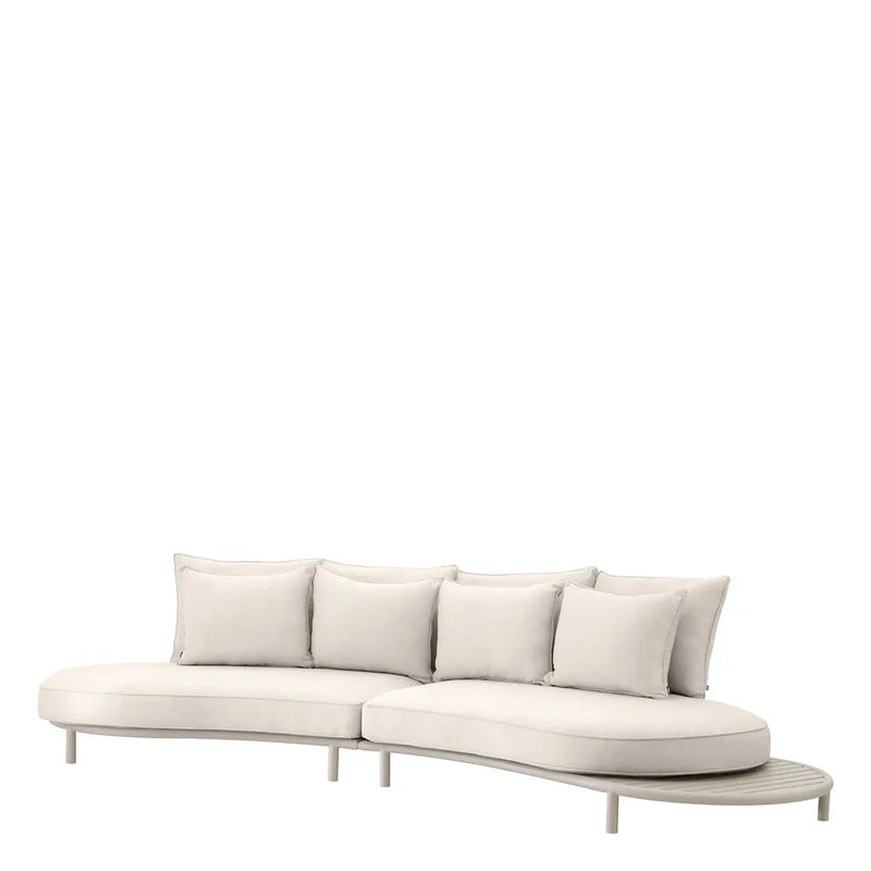 Alternate view of Sofa Laguno L Shape, featuring matte powder-coated, fabric, metal, and modular sectional configuration.