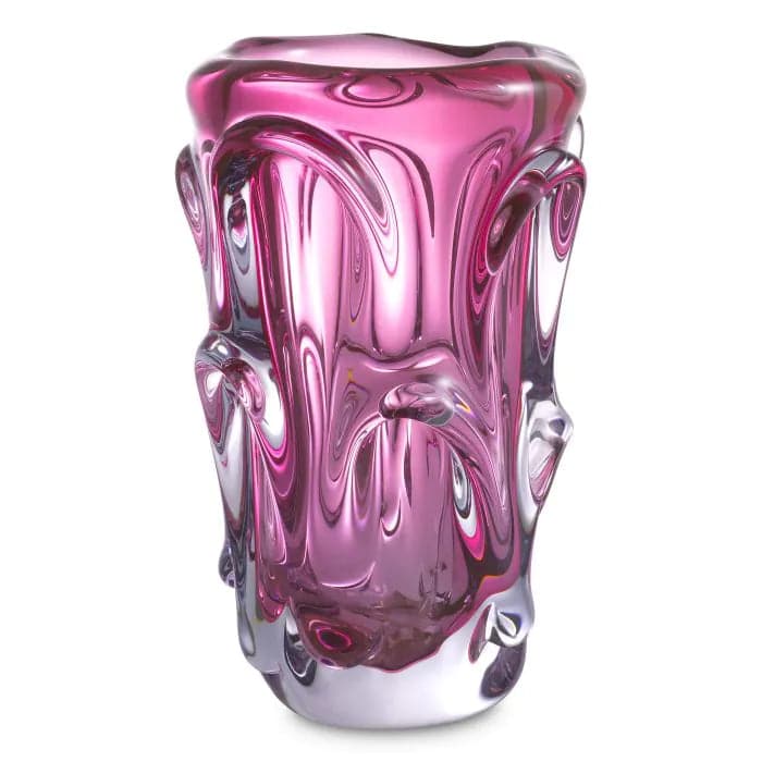 Additional view of Vase Aila in teal and cobalt blue, featuring glossy finish and thick-walled construction.