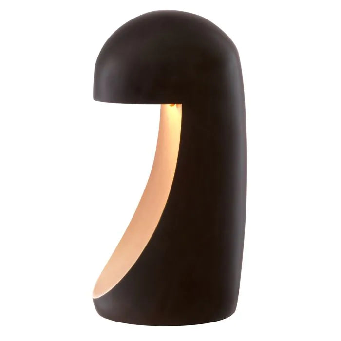 Additional view of Table Lamp Arion in matte black and warm gold.