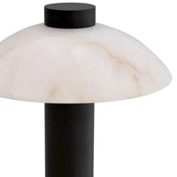 Additional view of Table Lamp Châtel bronze highlight finish in warm off-white and matte black.