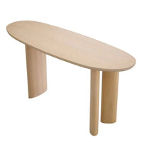 Alternate view of Console Table Lindner, featuring matte finish, oak wood, wood veneer, and narrow profile.