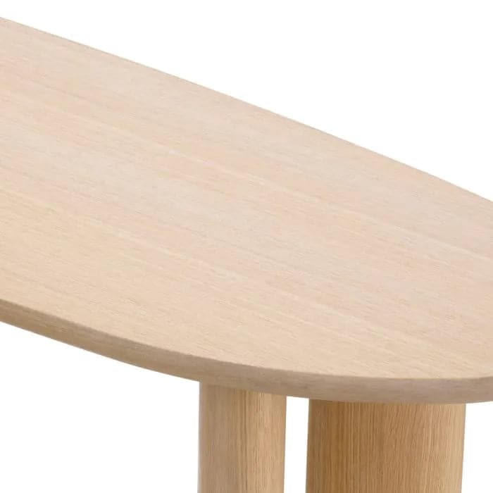 Additional view of Console Table Lindner in light oak, featuring matte finish and narrow profile.