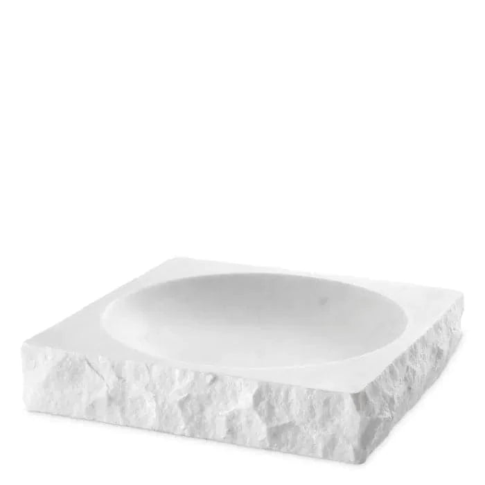 Additional view of Bowl Generic in beige and taupe, featuring rough-hewn finish and shallow open circular basin.