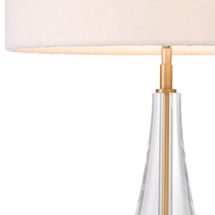 Additional view of Table Lamp Stilla in ivory and clear.