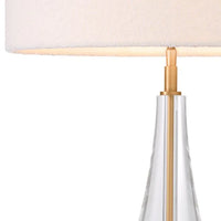 Additional view of Table Lamp Stilla in ivory and clear.
