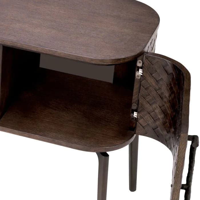 Alternate view of Dresser Nilsson Oak bronze finish in dark brown and bronze.