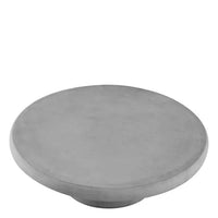 Alternate view of Outdoor Coffee Table Cleon, featuring matte finish, concrete, and fixed solid pedestal base.