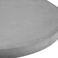 Additional view of Outdoor Coffee Table Cleon in gray and light gray, featuring matte finish and fixed solid pedestal base.