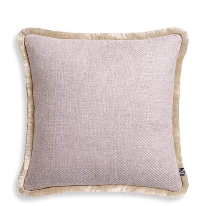Alternate view of Cushion Cancan, featuring twill weave finish, textile, viscose, and fringed border.