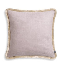 Alternate view of Cushion Cancan, featuring twill weave finish, textile, viscose, and fringed border.