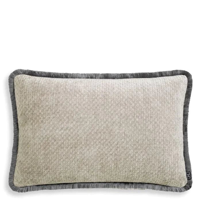 Alternate view of Cushion Paia Rectangular in beige and sand with rectangular lumbar cushion.