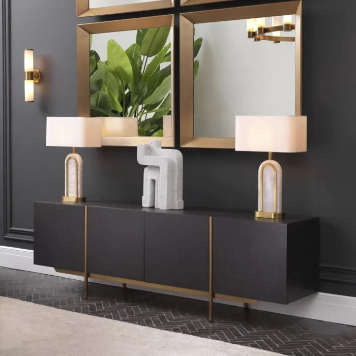 Alternate view of Dresser Bazilian charcoal grey oak veneer in charcoal grey and near-black.