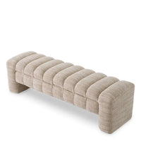 Additional view of Bench Taranto skyward sand in beige and sand.