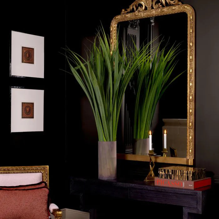 Alternate view of Console Table Rialto charcoal grey oak veneer in charcoal and black.