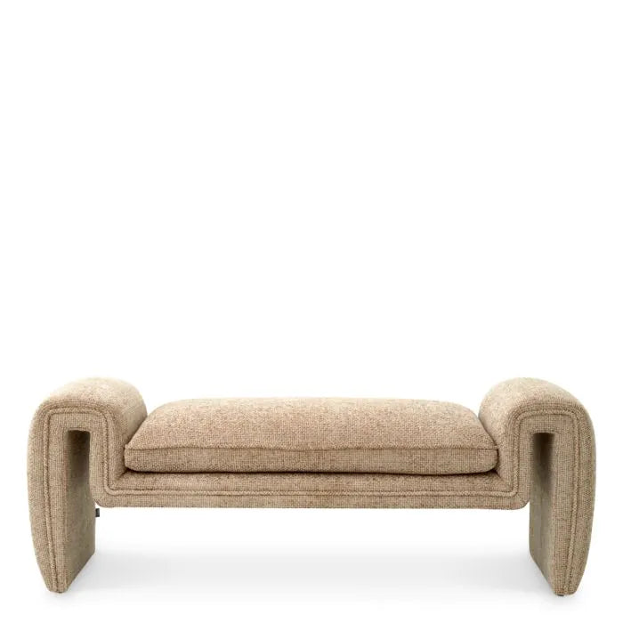 Alternate view of Bench Tondo S lyssa sand in beige and sand.