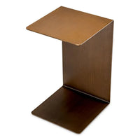 Alternate view of Side Table Panarea brushed brass finish in brushed brass and warm bronze.