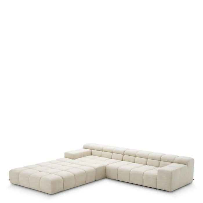 Modular Sofa Hunter albury beige, shown in cream and beige with fabric and linen.