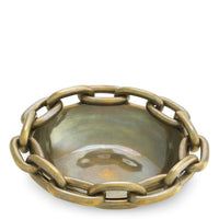 Additional view of Bowl Merona Vintage Brass Finish, featuring antiqued finish, cast metal, brass, and open shallow basin.