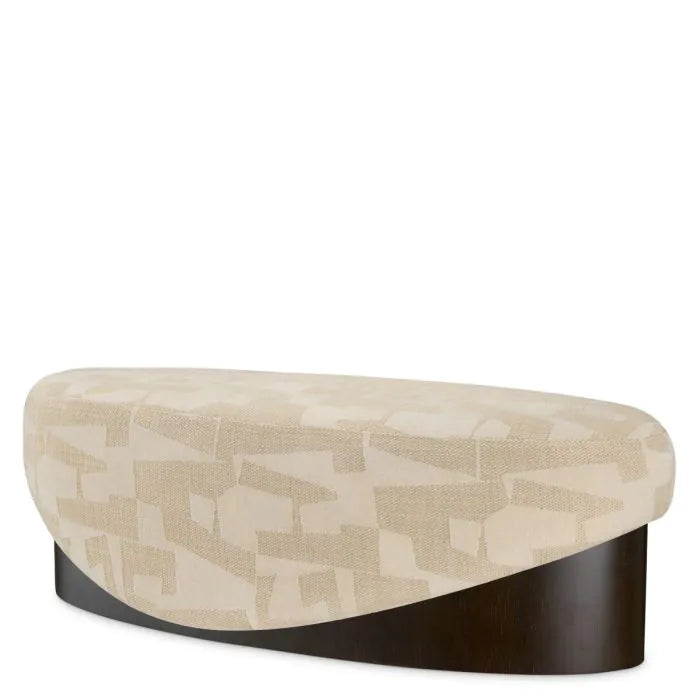 Bench Raymond brooklyn sand, shown in beige and cream with fabric, wood, and backless.
