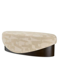Bench Raymond brooklyn sand, shown in beige and cream with fabric, wood, and backless.