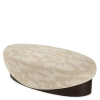 Additional view of Bench Raymond brooklyn sand in beige and cream, featuring textured woven upholstery and backless.