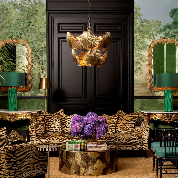 Alternate view of Cushion Tigris brown 60 x 60 cm, featuring plush finish and velvet.