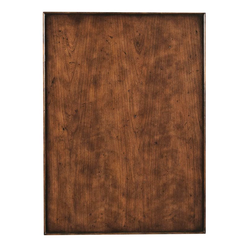 Additional view of Marseille Chairside Table in warm medium brown and amber-brown.