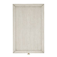 Alternate view of Vega Chairside Chest, featuring light washed finish, ash wood, ash veneer, and three stacked drawers.