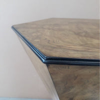 Additional view of Casa Blanca Drink Table in warm amber-brown and golden tan.