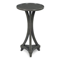 Additional view of Leslie Martini Table in warm brown and charcoal gray.