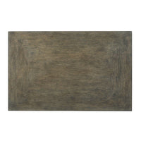 Alternate view of Fulton Lamp Table, featuring weathered finish, wood, metal, and single drawer storage.