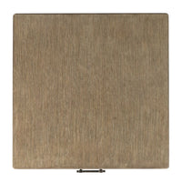 Alternate view of Colter Side Table in weathered taupe and light gray-brown.