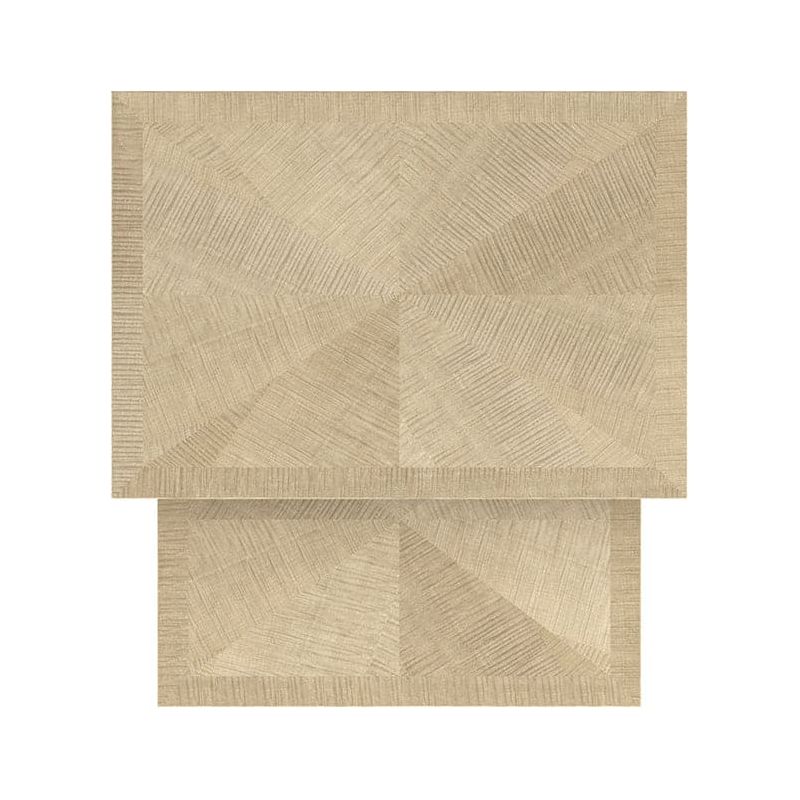 Alternate view of Louis Nest of Tables, featuring matte to satin sheen, wood, sycamore veneer, and nesting two-table set.